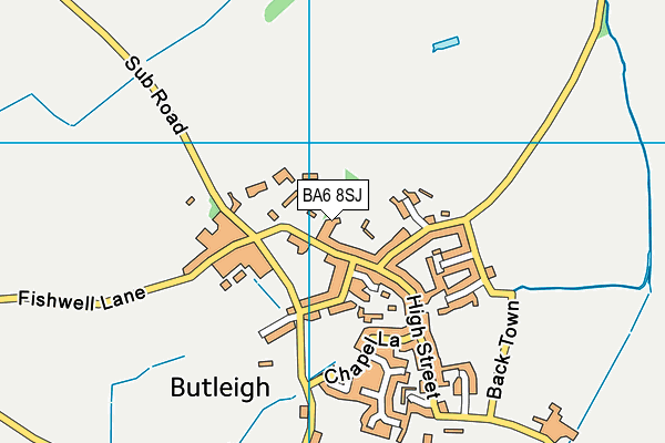 BA6 8SJ map - OS VectorMap District (Ordnance Survey)