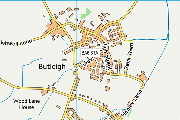 BA6 8TA map - OS VectorMap District (Ordnance Survey)
