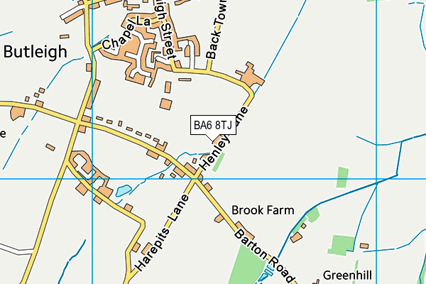 BA6 8TJ map - OS VectorMap District (Ordnance Survey)