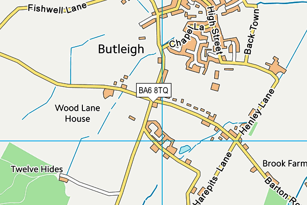 BA6 8TQ map - OS VectorMap District (Ordnance Survey)