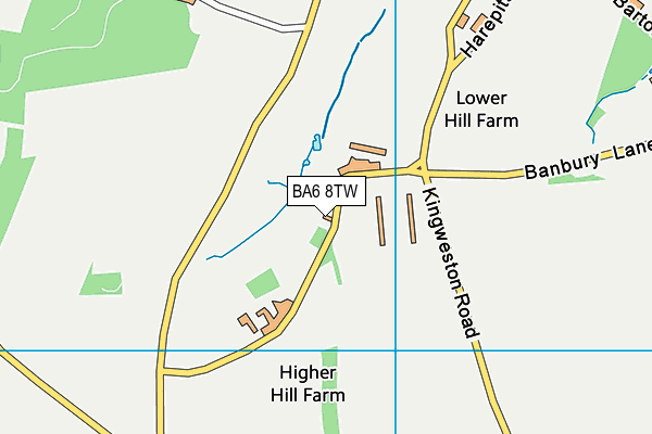 BA6 8TW map - OS VectorMap District (Ordnance Survey)