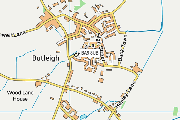 BA6 8UB map - OS VectorMap District (Ordnance Survey)