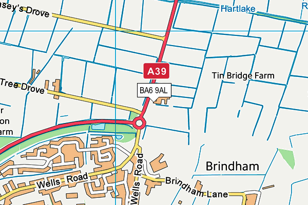 BA6 9AL map - OS VectorMap District (Ordnance Survey)