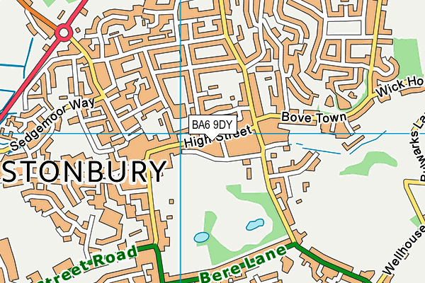 Map of ABBEY SCAFFOLDING (GLASTONBURY) LIMITED at district scale