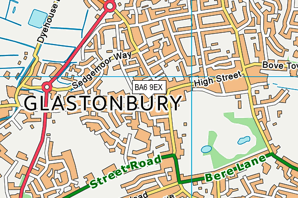St Benedict's Church of England Voluntary Aided Junior School map (BA6 9EX) - OS VectorMap District (Ordnance Survey)