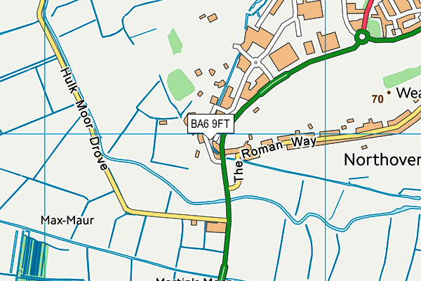 BA6 9FT map - OS VectorMap District (Ordnance Survey)