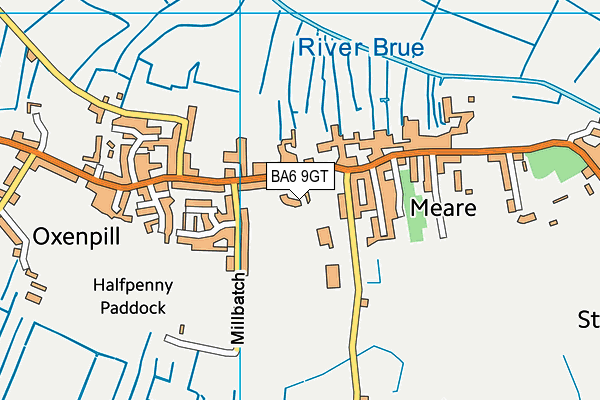 BA6 9GT map - OS VectorMap District (Ordnance Survey)