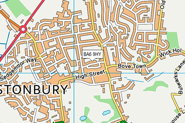 BA6 9HY map - OS VectorMap District (Ordnance Survey)