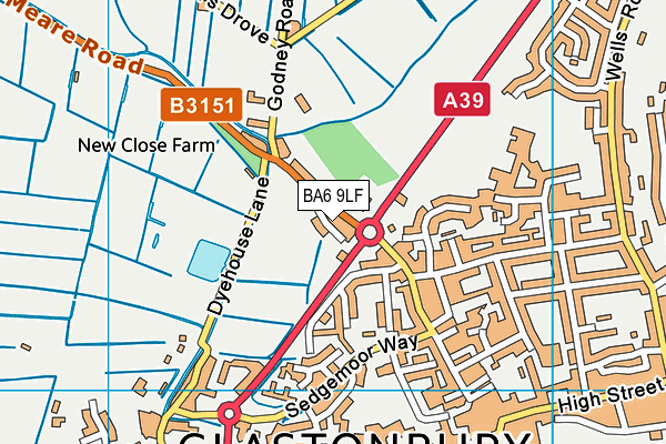 BA6 9LF map - OS VectorMap District (Ordnance Survey)
