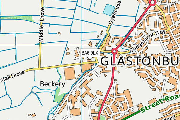 BA6 9LX map - OS VectorMap District (Ordnance Survey)