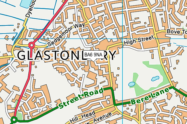 BA6 9NA map - OS VectorMap District (Ordnance Survey)