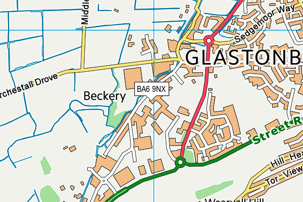BA6 9NX map - OS VectorMap District (Ordnance Survey)