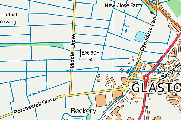 BA6 9QH map - OS VectorMap District (Ordnance Survey)