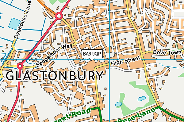 BA6 9QP map - OS VectorMap District (Ordnance Survey)