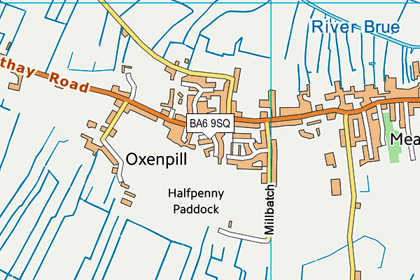 BA6 9SQ map - OS VectorMap District (Ordnance Survey)