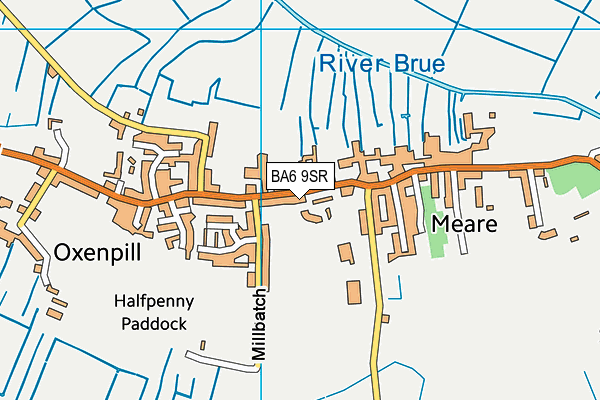 BA6 9SR map - OS VectorMap District (Ordnance Survey)