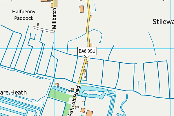 BA6 9SU map - OS VectorMap District (Ordnance Survey)