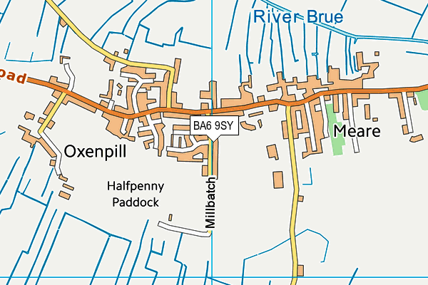 BA6 9SY map - OS VectorMap District (Ordnance Survey)