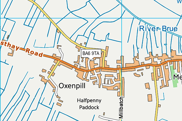 BA6 9TA map - OS VectorMap District (Ordnance Survey)