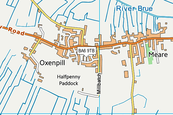 BA6 9TB map - OS VectorMap District (Ordnance Survey)