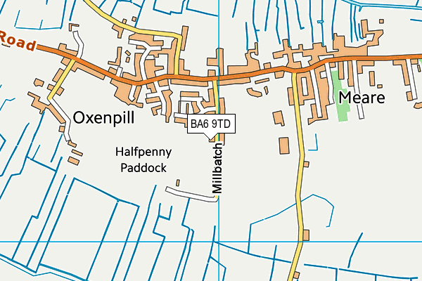 BA6 9TD map - OS VectorMap District (Ordnance Survey)