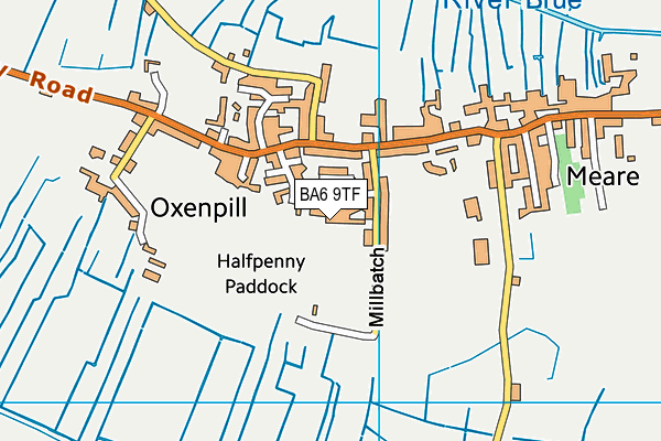 BA6 9TF map - OS VectorMap District (Ordnance Survey)