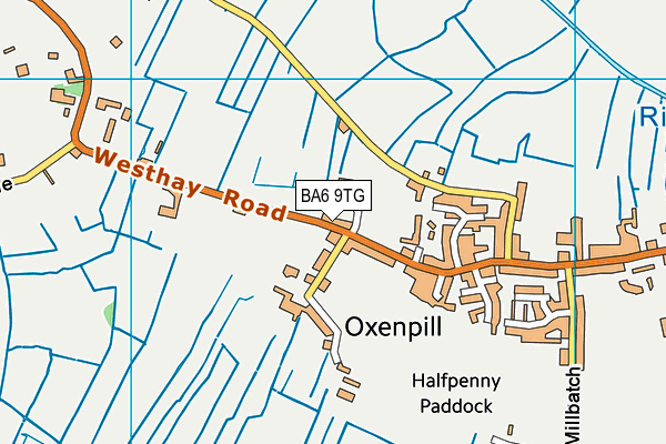 BA6 9TG map - OS VectorMap District (Ordnance Survey)