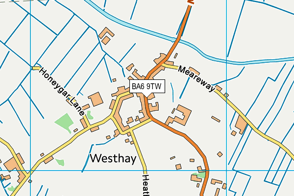 BA6 9TW map - OS VectorMap District (Ordnance Survey)