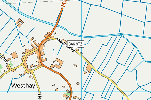 BA6 9TZ map - OS VectorMap District (Ordnance Survey)