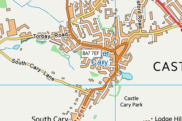 BA7 7EF map - OS VectorMap District (Ordnance Survey)