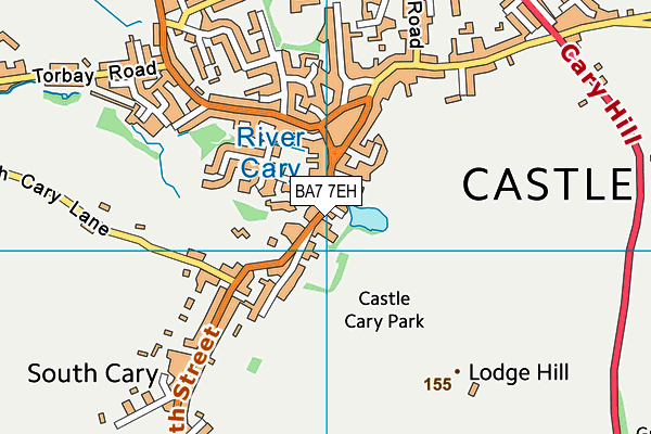 Castle Cary Community Primary School map (BA7 7EH) - OS VectorMap District (Ordnance Survey)