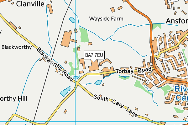 BA7 7EU map - OS VectorMap District (Ordnance Survey)