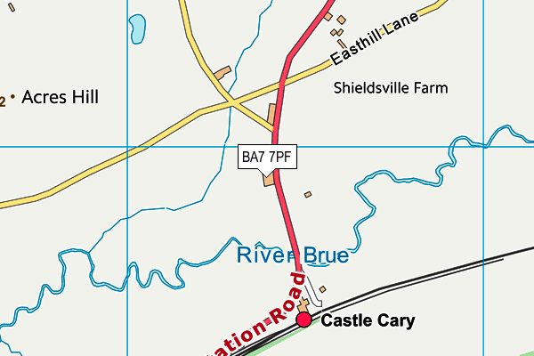 Brookhouse Field map (BA7 7PF) - OS VectorMap District (Ordnance Survey)