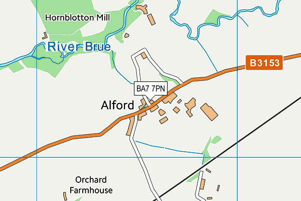 BA7 7PN map - OS VectorMap District (Ordnance Survey)