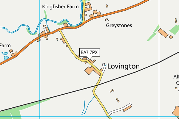 Lovington Church of England Primary School map (BA7 7PX) - OS VectorMap District (Ordnance Survey)