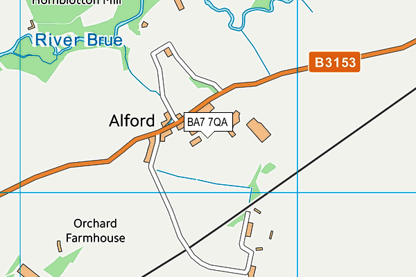 BA7 7QA map - OS VectorMap District (Ordnance Survey)
