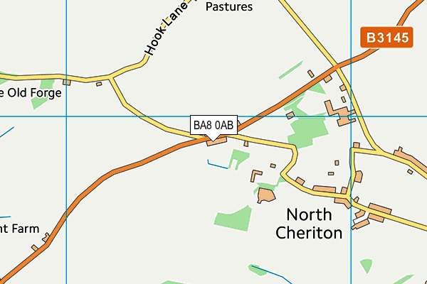 BA8 0AB map - OS VectorMap District (Ordnance Survey)