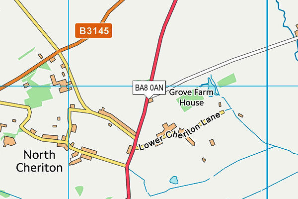 BA8 0AN map - OS VectorMap District (Ordnance Survey)