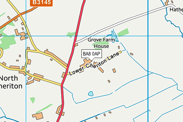 BA8 0AP map - OS VectorMap District (Ordnance Survey)