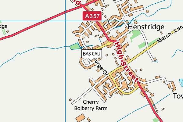 BA8 0AU map - OS VectorMap District (Ordnance Survey)