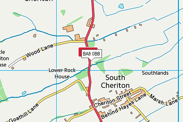 BA8 0BB map - OS VectorMap District (Ordnance Survey)