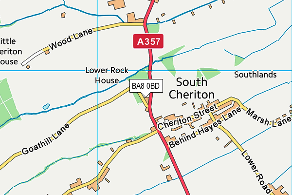 BA8 0BD map - OS VectorMap District (Ordnance Survey)