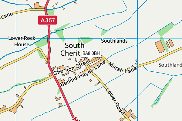 BA8 0BH map - OS VectorMap District (Ordnance Survey)