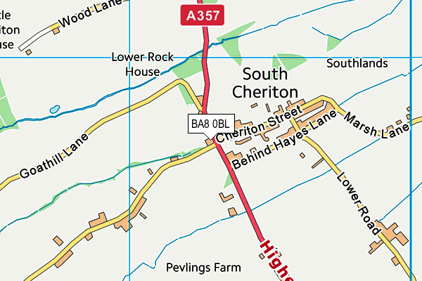 BA8 0BL map - OS VectorMap District (Ordnance Survey)