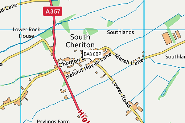 BA8 0BP map - OS VectorMap District (Ordnance Survey)