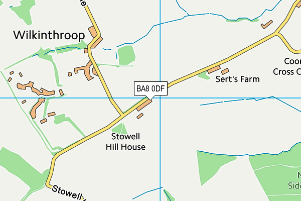 BA8 0DF map - OS VectorMap District (Ordnance Survey)