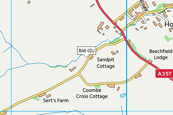 BA8 0DJ map - OS VectorMap District (Ordnance Survey)