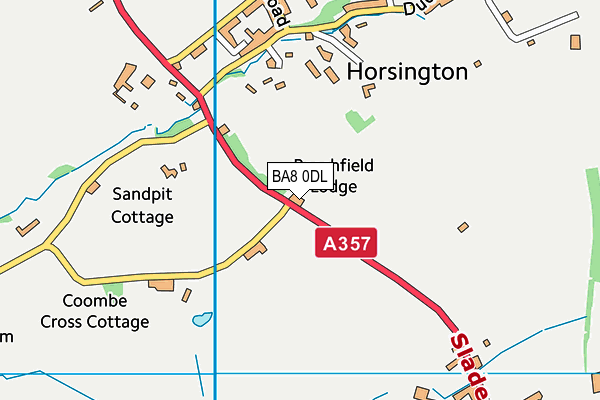 BA8 0DL map - OS VectorMap District (Ordnance Survey)