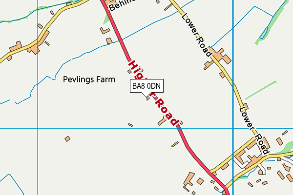 BA8 0DN map - OS VectorMap District (Ordnance Survey)