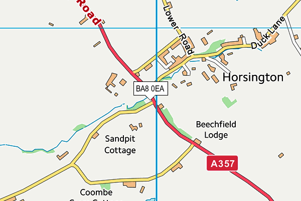 BA8 0EA map - OS VectorMap District (Ordnance Survey)